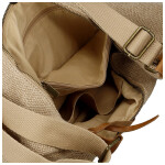 Trendy textilní dámská kabelka na rameno Ester, tmavě béžová