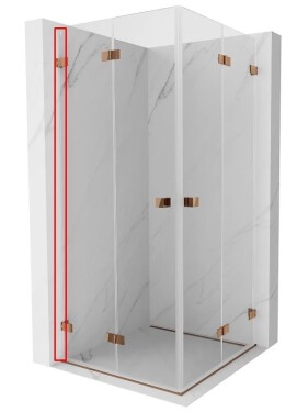 MEXEN - LUNAR nástěnná lišta 200 cm 1 ks, pro 832 836 pro sklo 6mmrůžové zlato 830-14-60