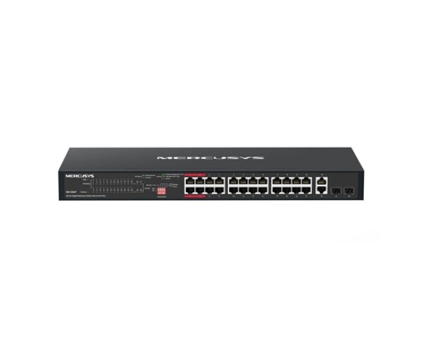 MERCUSYS switch MS128GP (24xGbE,24xPoE+,2xGbE,2xSFP,295W) EDF_324573