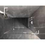 MEXEN/S - Lunar L sprchový kout dveře křídlové pravá 80 x 70, transparent, bílá 834L-080-070-20-00-P