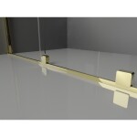 MEXEN/S - Velar L sprchový kout, posuvné dveře 110 x 70, transparent, zlato 871-110-070-03-50