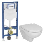 GEBERIT Duofix bez tlačítka + WC JIKA LYRA PLUS + SEDÁTKO DURAPLAST 111.300.00.6 LY6