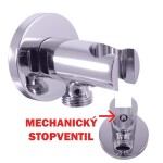 RAV Slezák - Držák sprchy, s integrovaným STOP ventilem, Chrom MD0750 MD0750