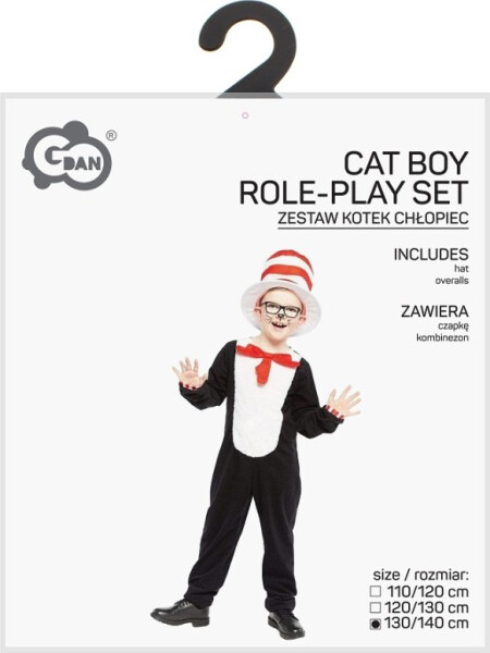 Kostým Černý kocour klučičí 130/140 cm