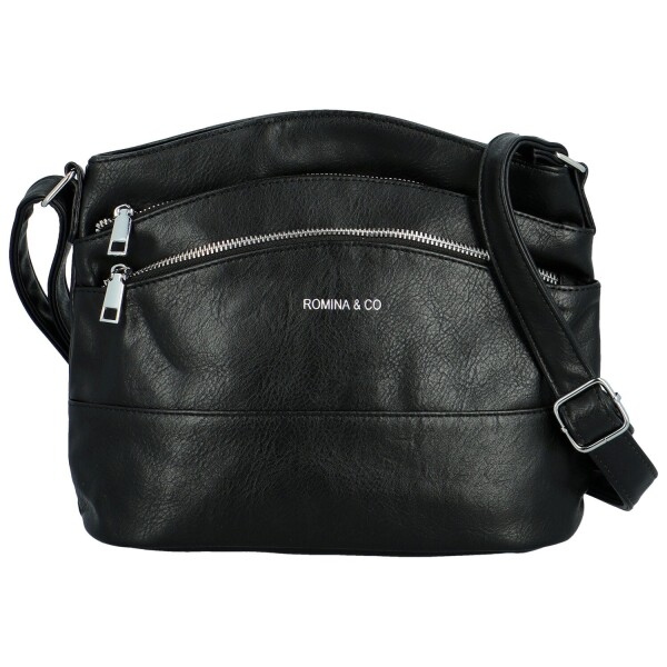 Trendy dámská koženková crossbody kabelka Franka, černá