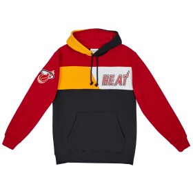 Mitchell & Ness Pánská mikina Miami Heat NBA Color Blocked Fleece Hoodie Velikost: S