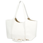 Moderní dámská koženková kabelka na rameno Olga, bílá