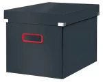 LEITZ Krabice ClickStore Cosy L (A4) sametově šedá / Karton / 320 × 310 × 360 mm / skládací s víkem (53470089)