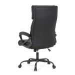 Kancelářské křeslo, černá ekokůže, taštičkové pružiny, kovový kříž, kolečka na tvrdé podlahy