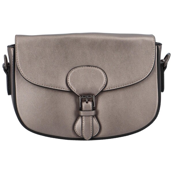 Trendová koženková crossbody Atlay, stříbrná
