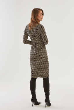 Monnari Šaty Houndstooth Dress With A Classic Cut Multi Green 42