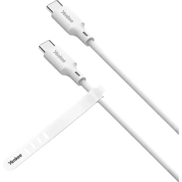 YENKEE YCU C115 WH SILIC Kabel USB-C (M) - USB-C (M) 1.5m bílá / 60W (8590669357000)