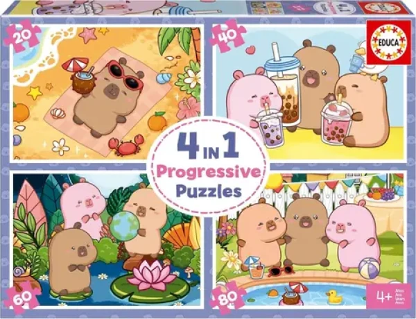 EDUCA Puzzle CapyFun 4v1