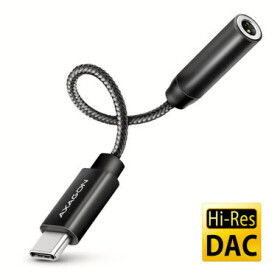AXAGON ADA-HC audio adaptér USB-C (M) - 3.5mm Jack (F) černá (ADA-HC)