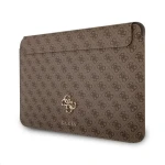 GUESS PU 4G Metal Logo Computer Sleeve 13 hnědá (3666339005382)