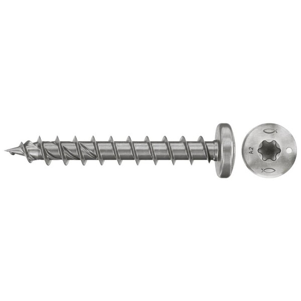 Fischer 574103 šrouby do dřevotřísky 5 mm 40 mm TX Nerezová ocel 100 ks