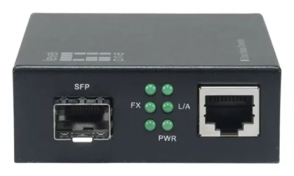 LevelOne GVM-2000 černá / Media konvertor / RJ45/SFP / 1000 Mbit/s / VLAN / Webový management (GVM-2000)