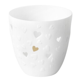 Räder Porcelánový svícen Wedding Hearts, bílá barva, porcelán