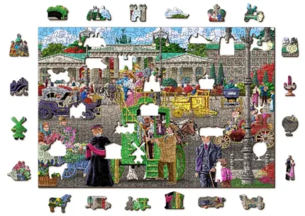 WOODEN CITY Dřevěné puzzle Pařížské náměstí v Berlíně 2v1