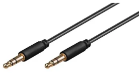 MicroConnect Slim audio kabel 3-pin Jack 3.5mm - Jack 3.5mm 15m černá (AUDLL15)