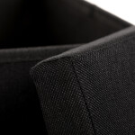 Taburet s úložným prostorem, látka černá