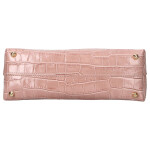 Luxusní dámská kožená kabelka do ruky Elizaveta, růžová