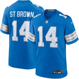 Nike Pánský dres Detroit Lions NFL Amon-Ra St. Brown #14 Game Velikost: XL