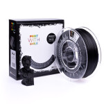 PLA filament Satine Black 1,75 mm Print With Smile 1 kg
