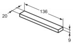 IDEAL STANDARD - i.Life Nábytková rukojeť 136 mm, matná černá T5740XG