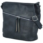 Trendy dámská koženková crossbody kabelka Rebecca, tmavě modrá
