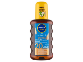 Nivea Sun Protect & Bronze olej na opalování ve spreji podporující zhnědnutí OF20 200 ml
