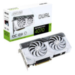 ASUS Dual White GAMING GeForce RTX 4070 SUPER OC 12GB / 1980 - 2550 MHz / 12GB GDDR6x / 192-bit / 1x HDMI + 3x DP / (16) (90YV0K84-M0NA00)