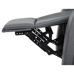 TV a relaxační křeslo, manuální polohování, potah šedá látka v dekoru kůže