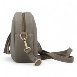 Elegantní dámská kožená crossbody kabelka Liane, taupe