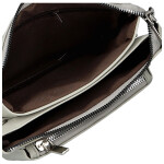 Trendy dámská koženková crossbody kabelka Aksila, světle šedá