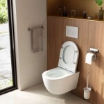 Kielle - Oudee Závěsné WC se sedátkem SoftClose, Rimless Vortex+, bílá 30102006