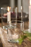 Ib Laursen Svícen s kalíškem na čajovou svíčku Glass, čirá barva, sklo