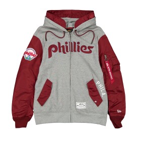 New Era Pánská bunda Philadelphia Phillies MLB Alpha Industries MA-1 Full-Zip Fleece Velikost: M