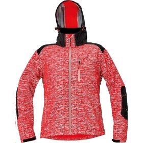 CRV Cerva Bunda KNOXFIELD PRINTED softshellová pánská s reflektivním potiskem červená M červená