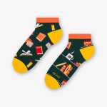 Krátké asymetrické pánské ponožky 035 PEACH/ORANGE 43-46