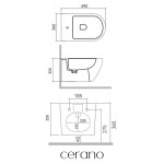 CERANO - Bidet závěsný Cesso - bílá matná - 49x36 CER-417413