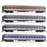 Roco 74030 3dílná sada průběžných vozů ICE 1 Redesign 2005 značky DB-AG Třída 1, třída Avmz 801.0, třída 2, třída Bvmz 8