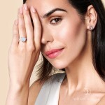 Emporial rhodiovaný prsten DR15554R-SILVER-TOPAZ-MOONSTONE Velikost: 6 (EU: 51-53)