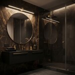 Koupelnové nástěnné LED svítidlo SWE045-1W 80 cm GOLD OSW-20145