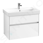 VILLEROY & BOCH - Collaro Umyvadlová skříňka, 754x546x444 mm, 2 zásuvky, Glossy White C01000DH