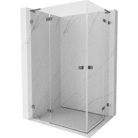 MEXEN/S - Lunar L Duo sprchový kout dveře křídlové 75 x 70 cm, transparent, grafit metal 834L-075L-070P-95-00