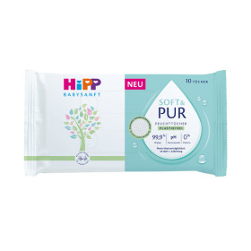 HiPP Babysanft Čistící vlhčené ubrousky Soft & Pure 10ks