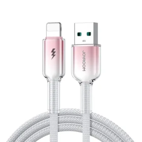 Joyroom S-A42 Crystal-Clear Series Nabíjecí kabel USB-A (M) - Lightning (M) 3A 1.2m bílá (6956116728144)