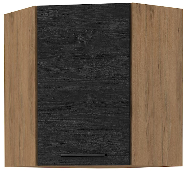 Horní rohová skříňka Vigo 60x60 GN-72 1F (45°) Barva korpusu: Dub Lancelot, Barva dvířek: Dark wood