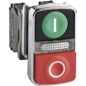 Schneider Electric XB4BW73731G5, XB4BW73731G5 dvojité tlačítko s kontrolkou, 22 mm, 600 V, 6 A, 1 ks